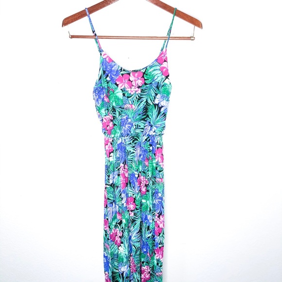 Lush Full Length Tropical Floral Dress - Picture 6 of 7